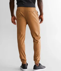 Departwest Twill Jogger Stretch Pant Tan Discount