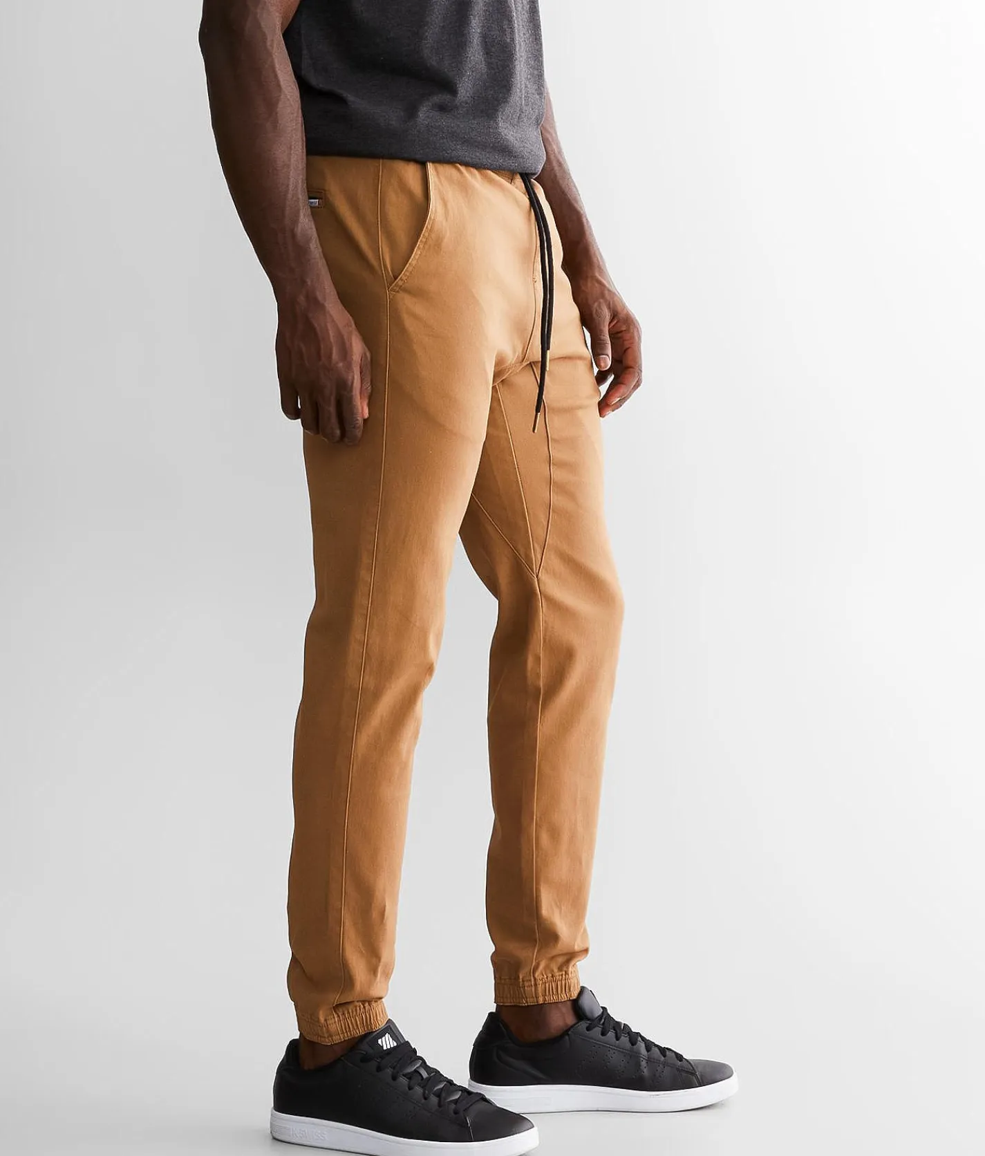 Departwest Twill Jogger Stretch Pant Tan Discount