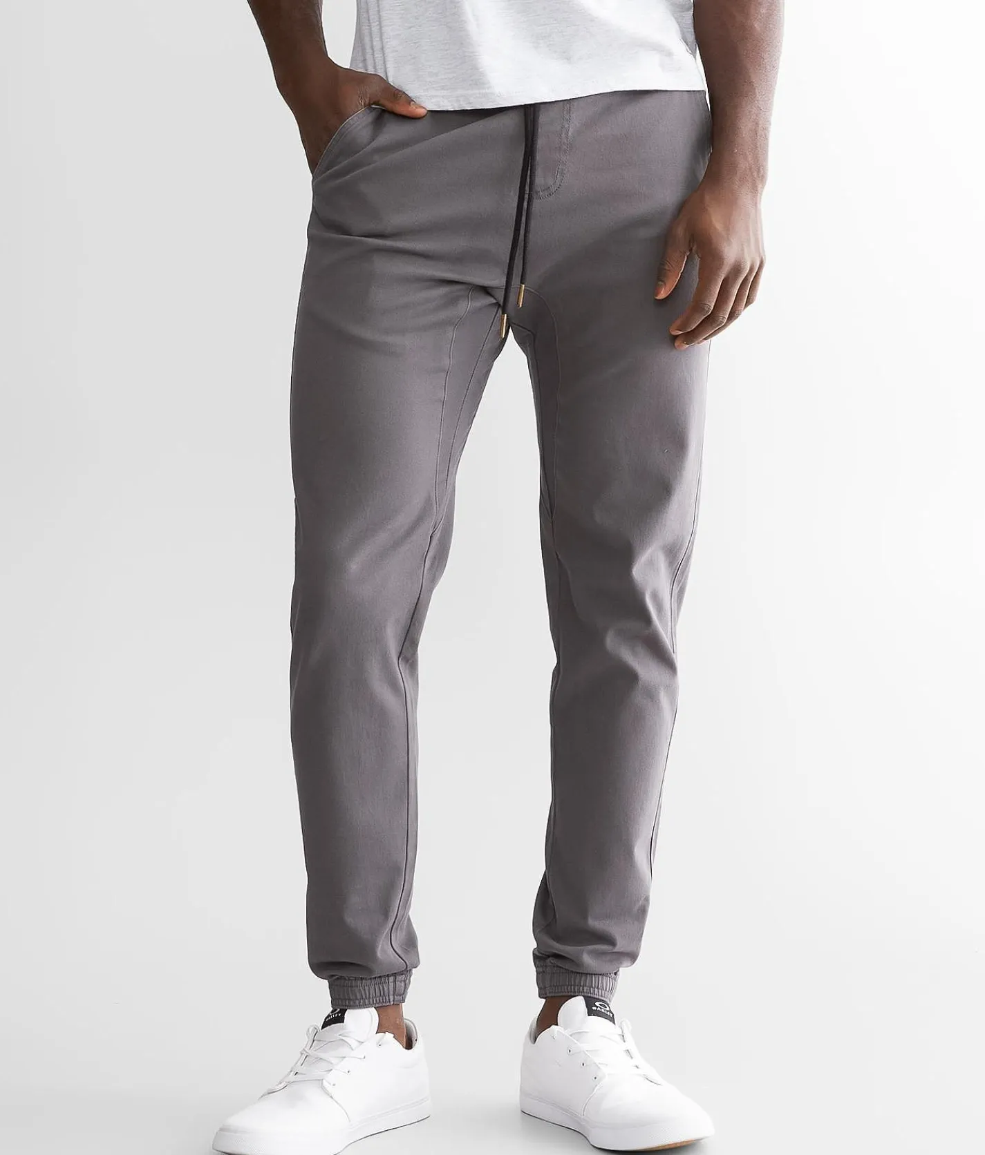 Departwest Twill Jogger Stretch Pant Light Grey Outlet