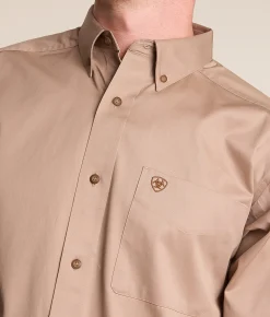 Tops | Ariat Twill Western Shirt Khaki
