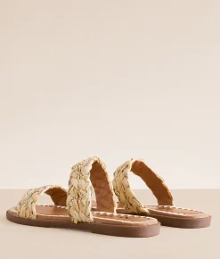 Very G Twirl Raffia Glitz Sandal Natural New