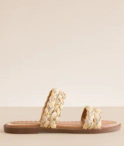 Very G Twirl Raffia Glitz Sandal Natural New