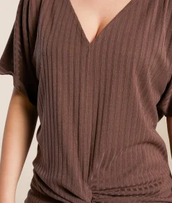 Tops | Daytrip Twisted Front Top Peppercorn