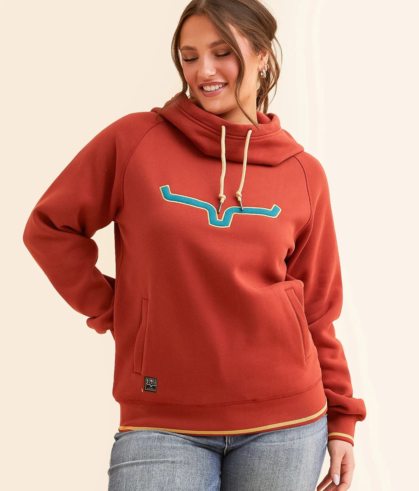 Kimes Ranch Two Scoops Hooded Sweatshirt Rust Red Best