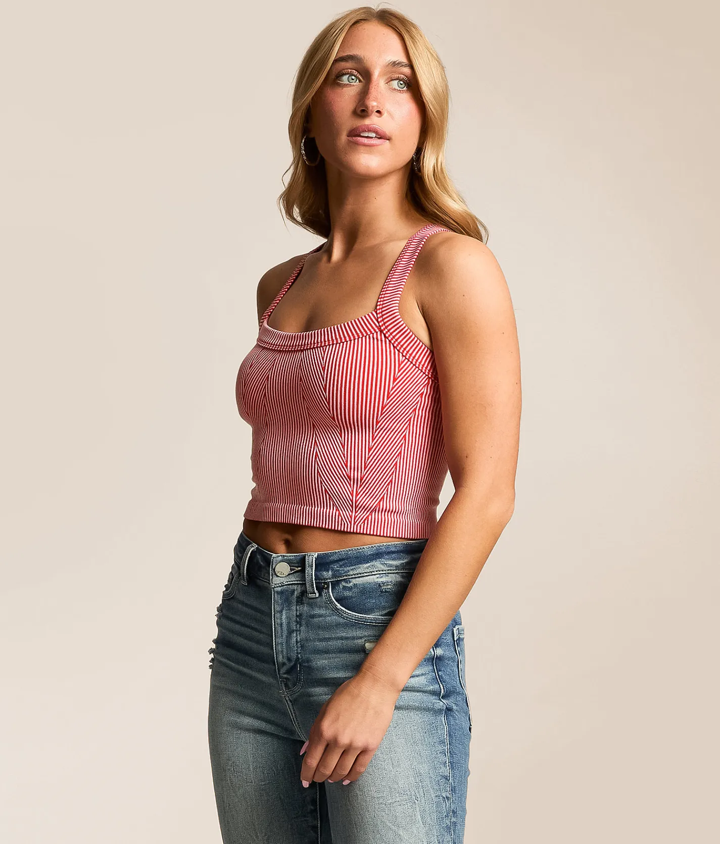 FITZ + EDDI Two Tone Ribbed Brami Bittersweet New