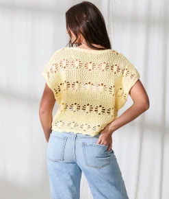 33 Coastal Two Way Cardigan Sweater Yellow Outlet
