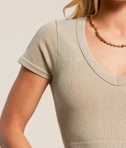 Freshwear Two-Way Washed Contour Top Ibiza Blue Best