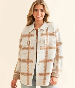Tops|Coats & Jackets | Z Supply Tyler Plaid Shacket Mocha Mousse