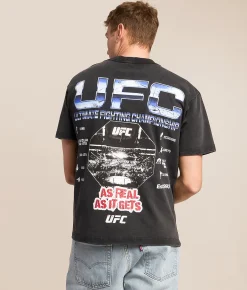 Tops|Graphic T-Shirts | ID Supply Co. UFC As Real As It Gets T-Shirt Washed Black