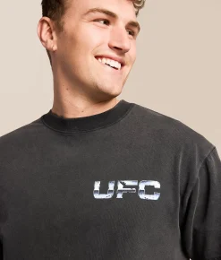 Tops|Graphic T-Shirts | ID Supply Co. UFC As Real As It Gets T-Shirt Washed Black