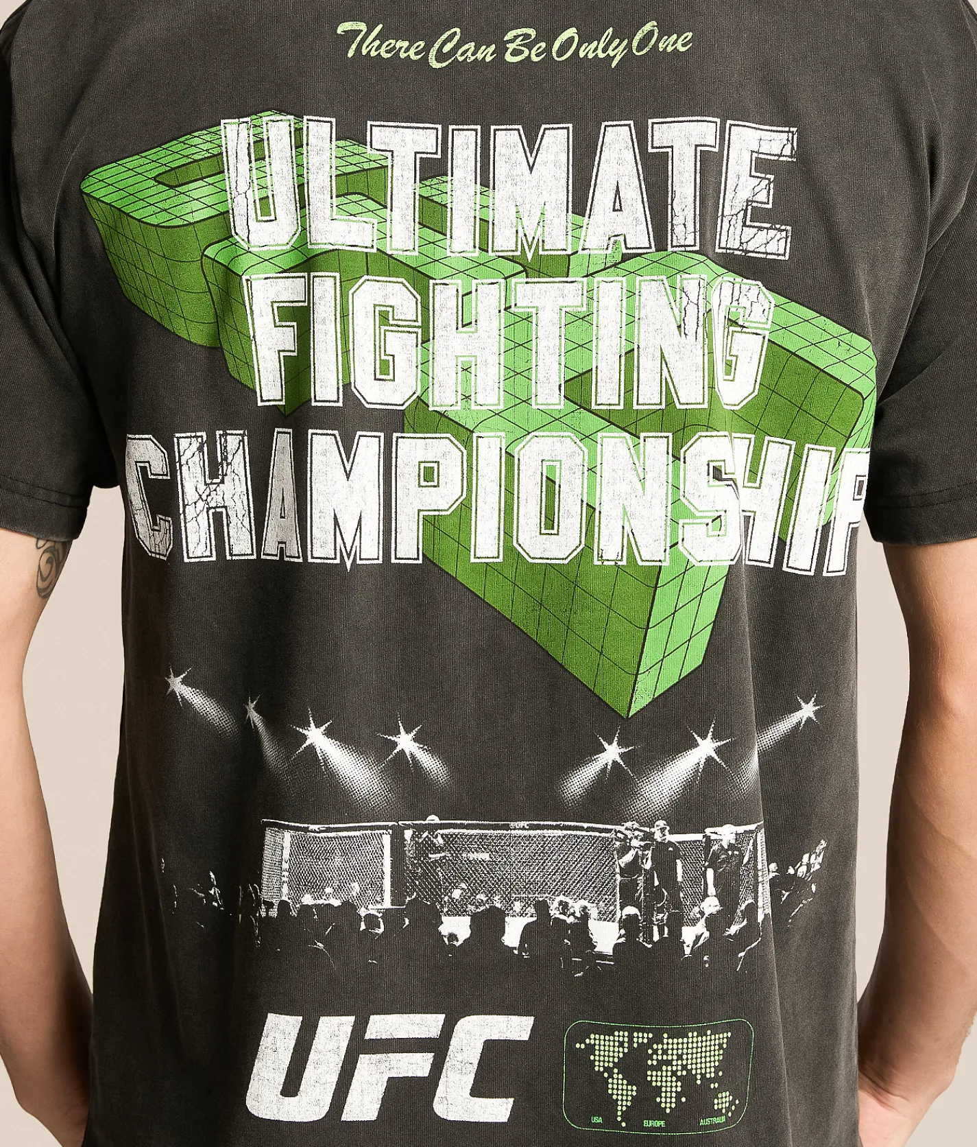 ID Supply Co. UFC Ringside Lights T-Shirt Washed Black New