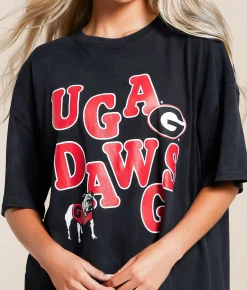 Gameday SOCIAL® UGA Dawgs Oversized T-Shirt Black Online