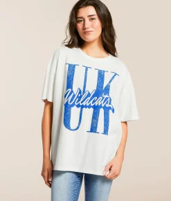 Tops | Gameday SOCIAL® UK Wildcats Oversized T-Shirt White