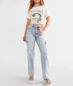 Jeans|Sale Jeans | Flying Monkey Ultra High Rise Cargo Stretch Jean Paulette