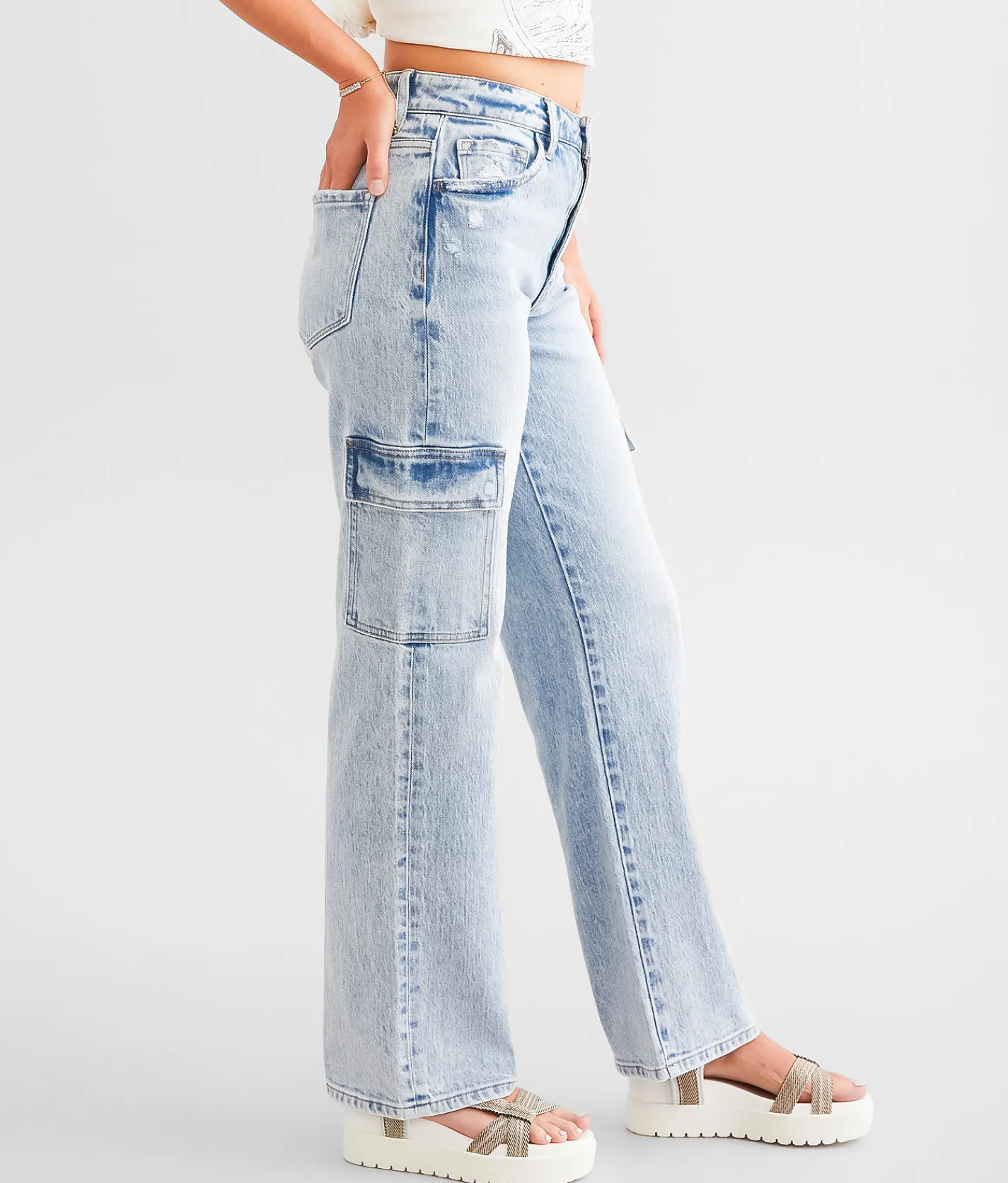 Flying Monkey Ultra High Rise Cargo Stretch Jean Paulette Clearance