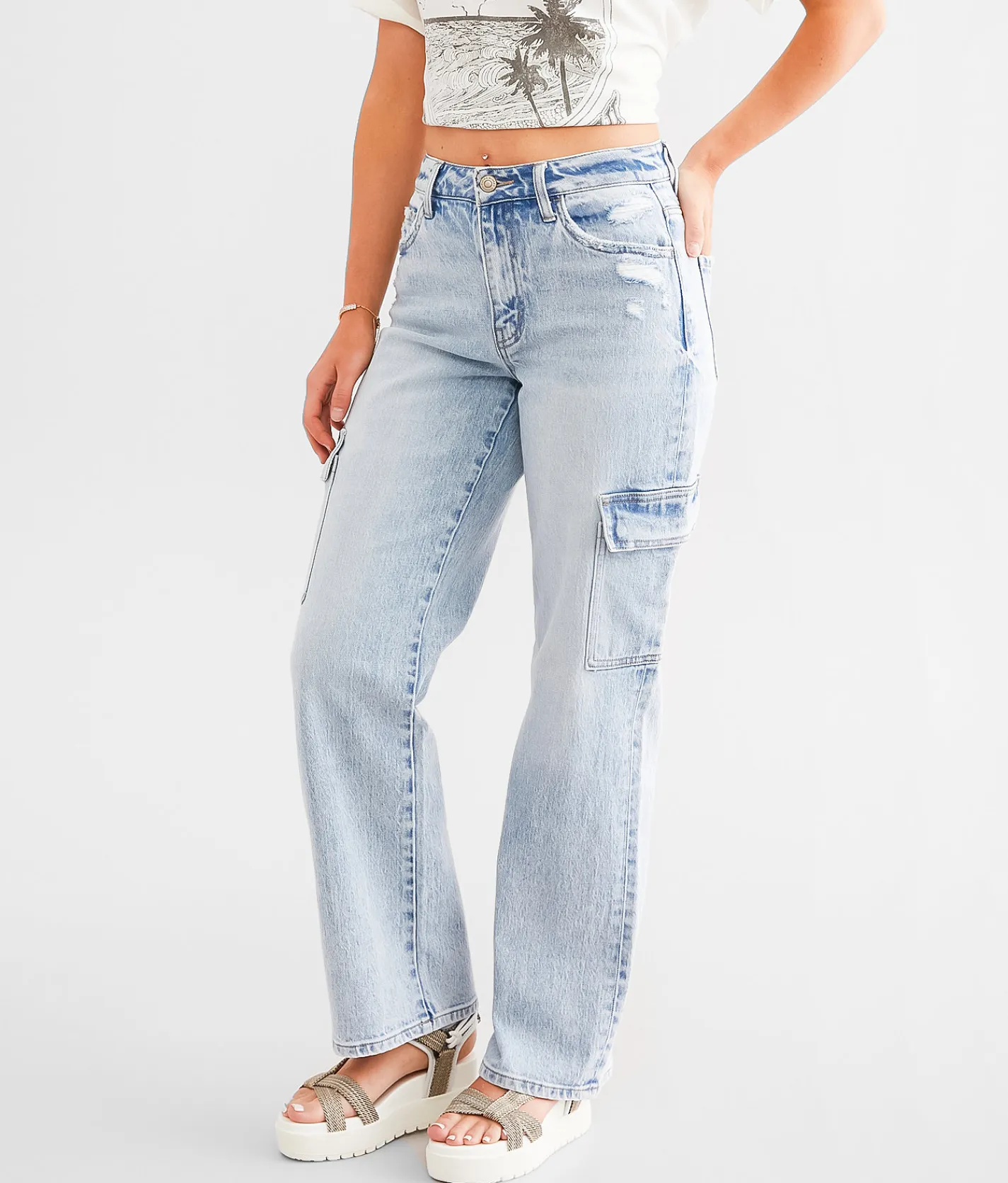 Flying Monkey Ultra High Rise Cargo Stretch Jean Paulette Clearance