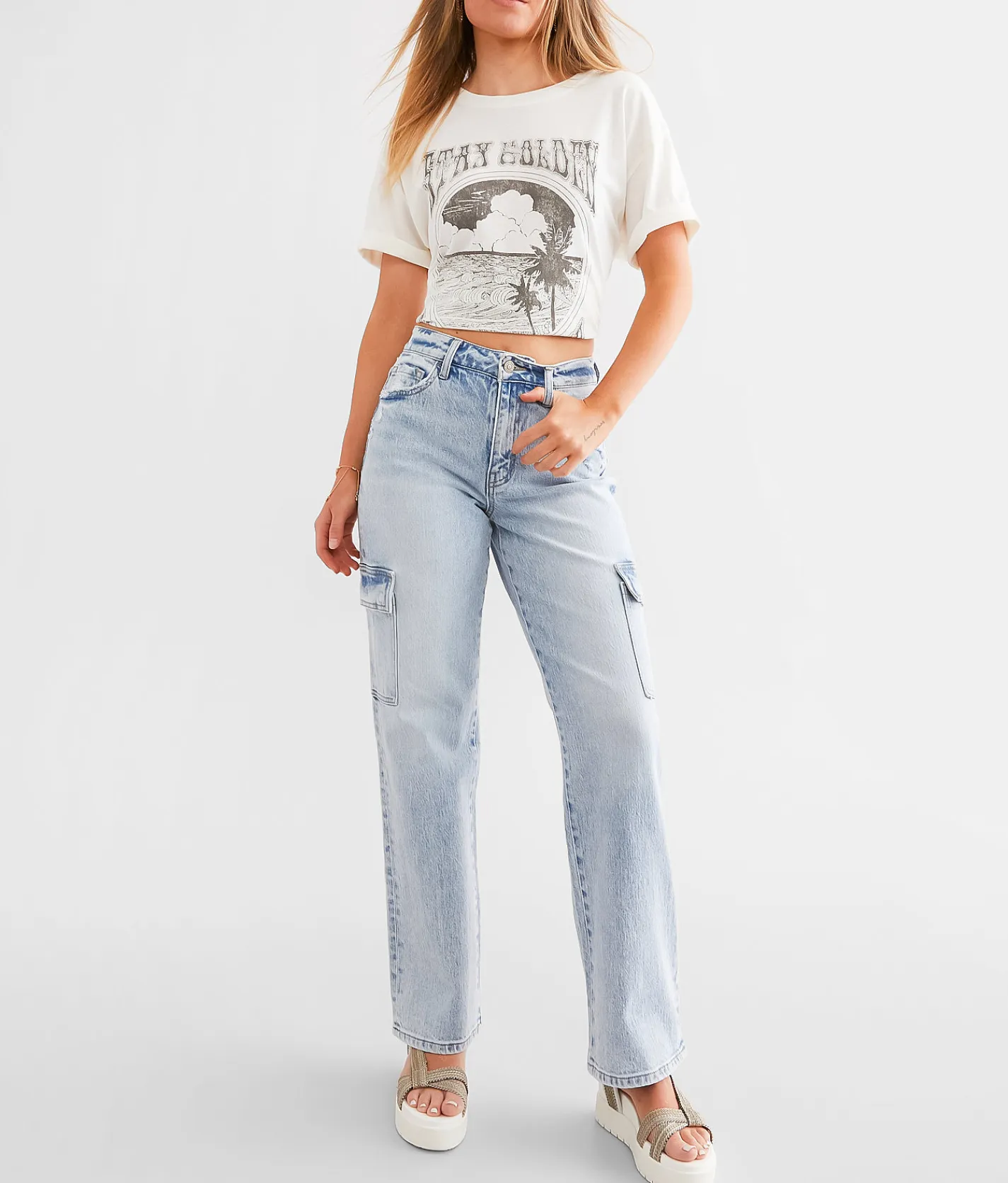 Flying Monkey Ultra High Rise Cargo Stretch Jean Paulette Clearance