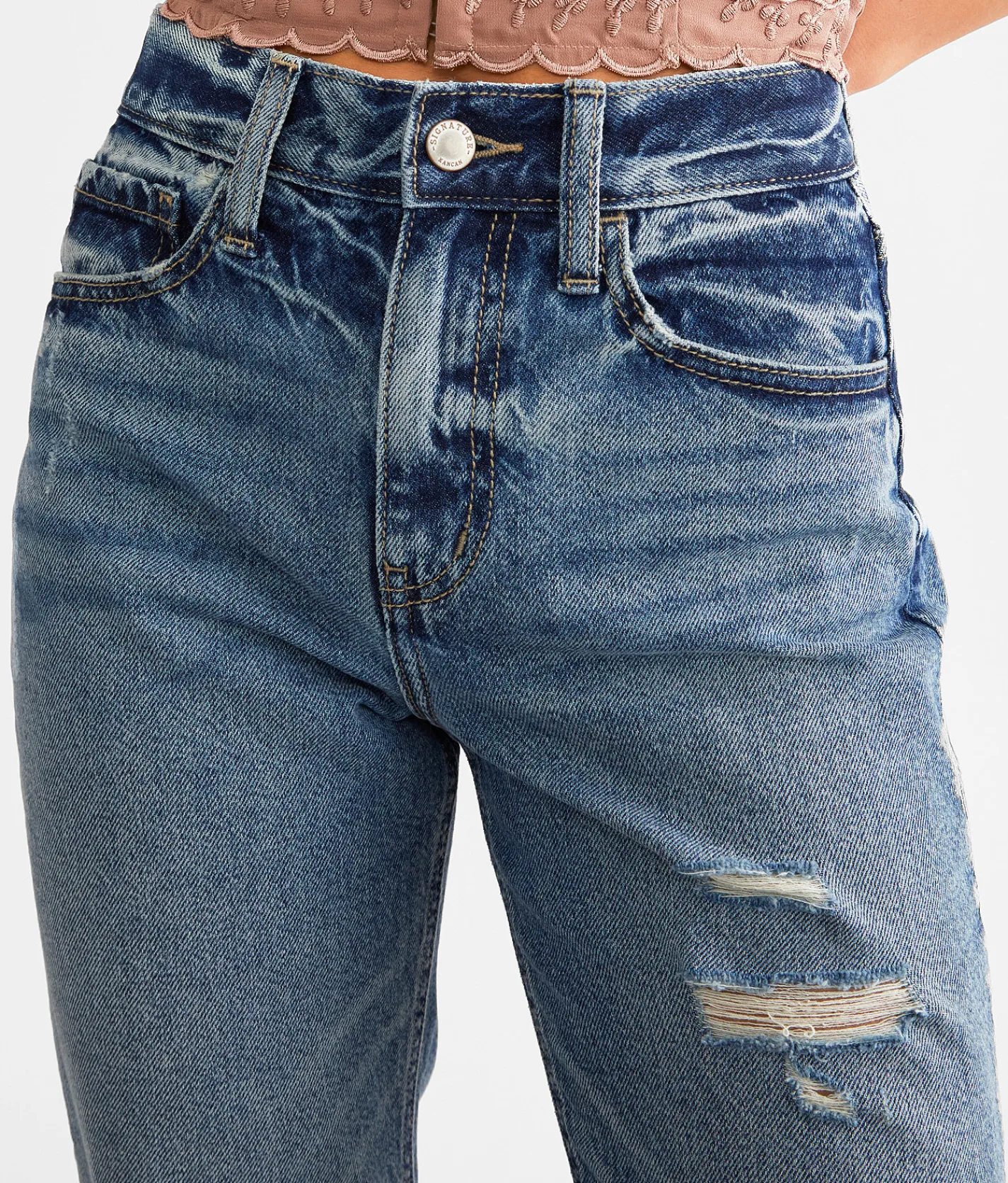 Jeans|Bottoms | KanCan Signature Ultra High Rise 90s Cropped Straight Jean Andi
