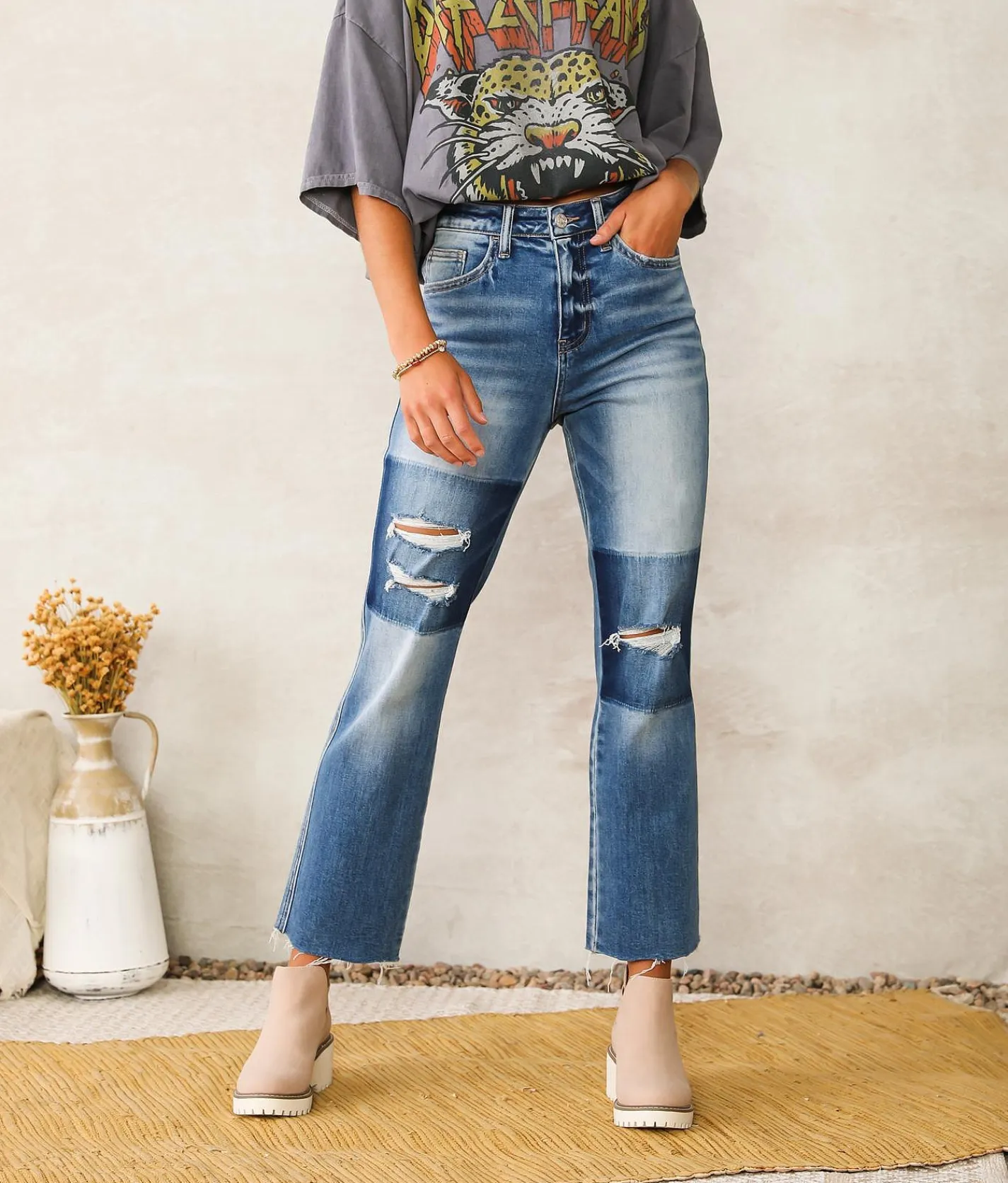 Flying Monkey Ultra High Rise Straight Jean On A World