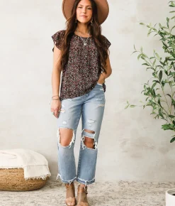 Jeans|Bottoms | Flying Monkey Ultra High Rise Straight Jean Solitude