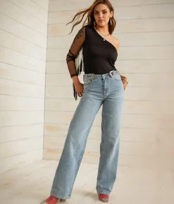Jeans|Bottoms | Sterling & Stitch Ultra High Rise Wide Leg Jean Light Wash