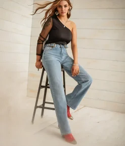 Jeans|Bottoms | Sterling & Stitch Ultra High Rise Wide Leg Jean Light Wash