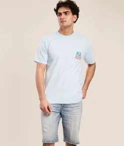 Tops|Graphic T-Shirts | Old Row Uncle Sam Party T-Shirt Chambray