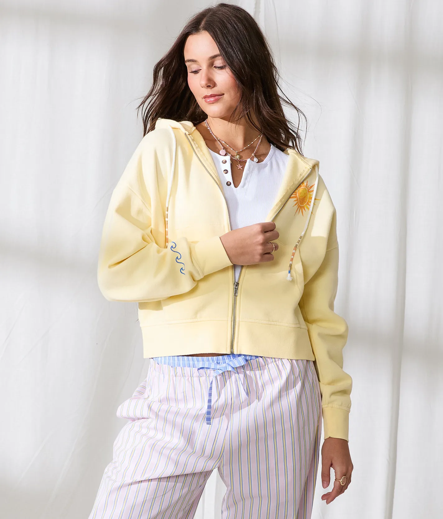 33 Coastal Under The Sun Hoodie Double Cream Outlet
