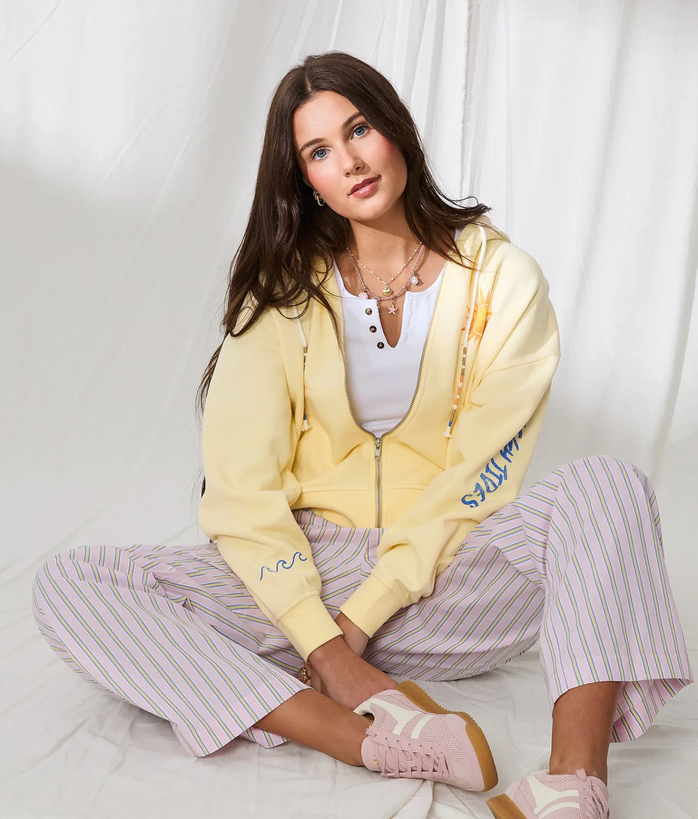 33 Coastal Under The Sun Hoodie Double Cream Outlet