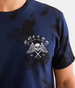 Graphic T-Shirts | Sullen United We Rise T-Shirt Navy Black Crystal Wash