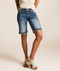 Bottoms | Miss Me Universal Bermuda Stretch Cuffed Short K1441