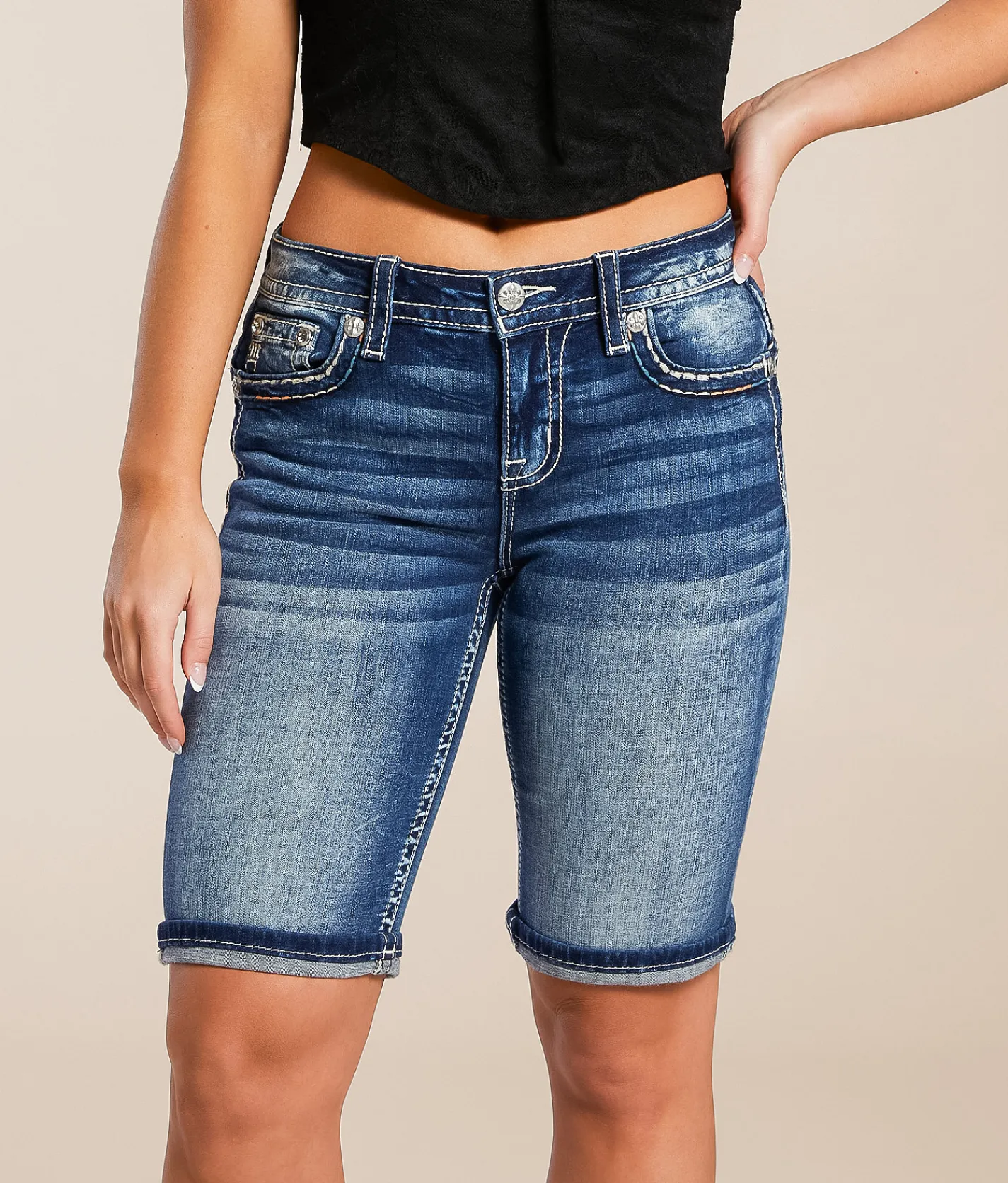 Miss Me Universal Bermuda Stretch Short K1441 Clearance