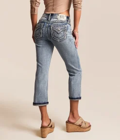 Jeans|Bottoms | Miss Me Universal Capri Stretch Cuffed Jean M383