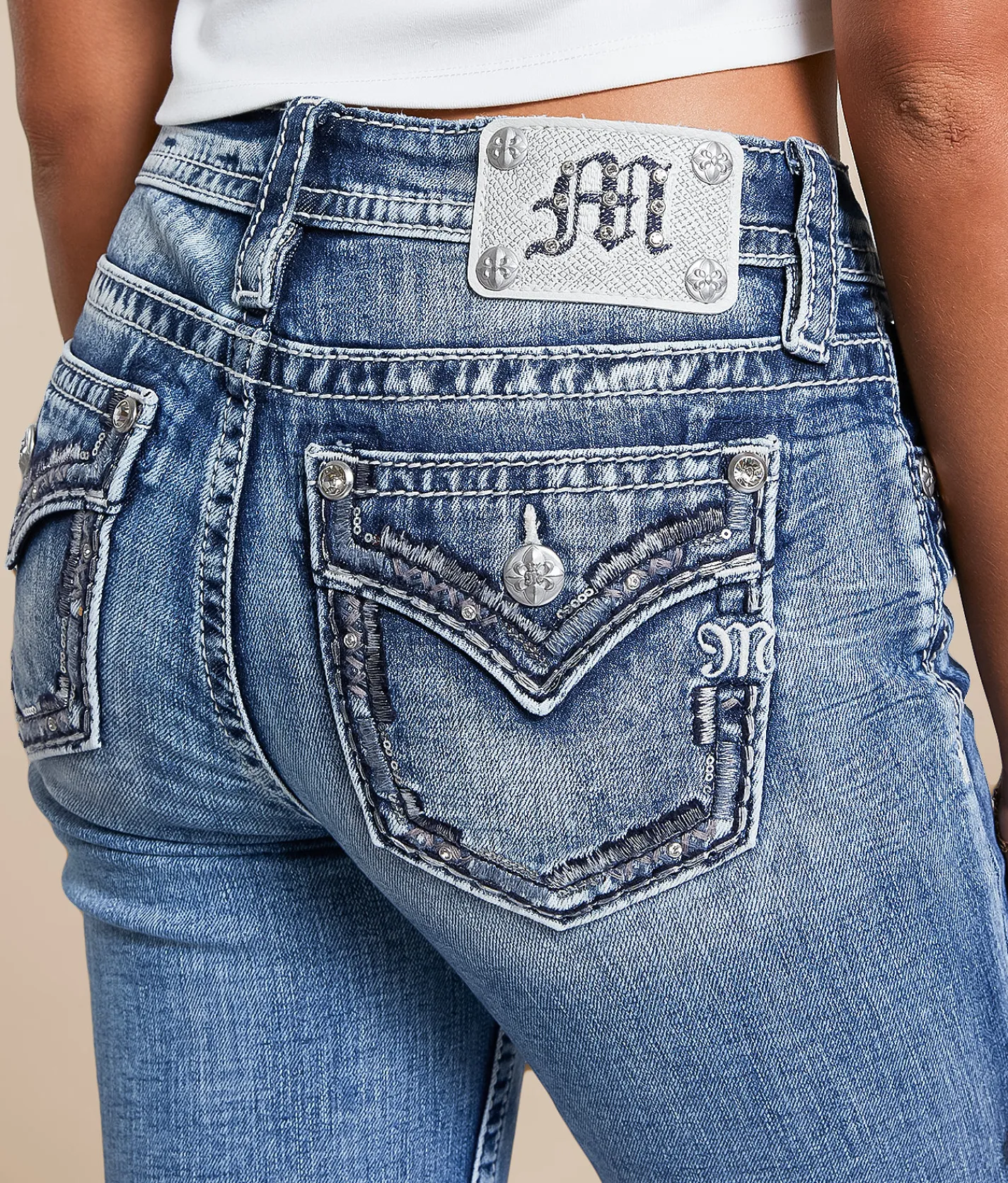 Miss Me Universal Cropped Straight Stretch Jean M819C Hot