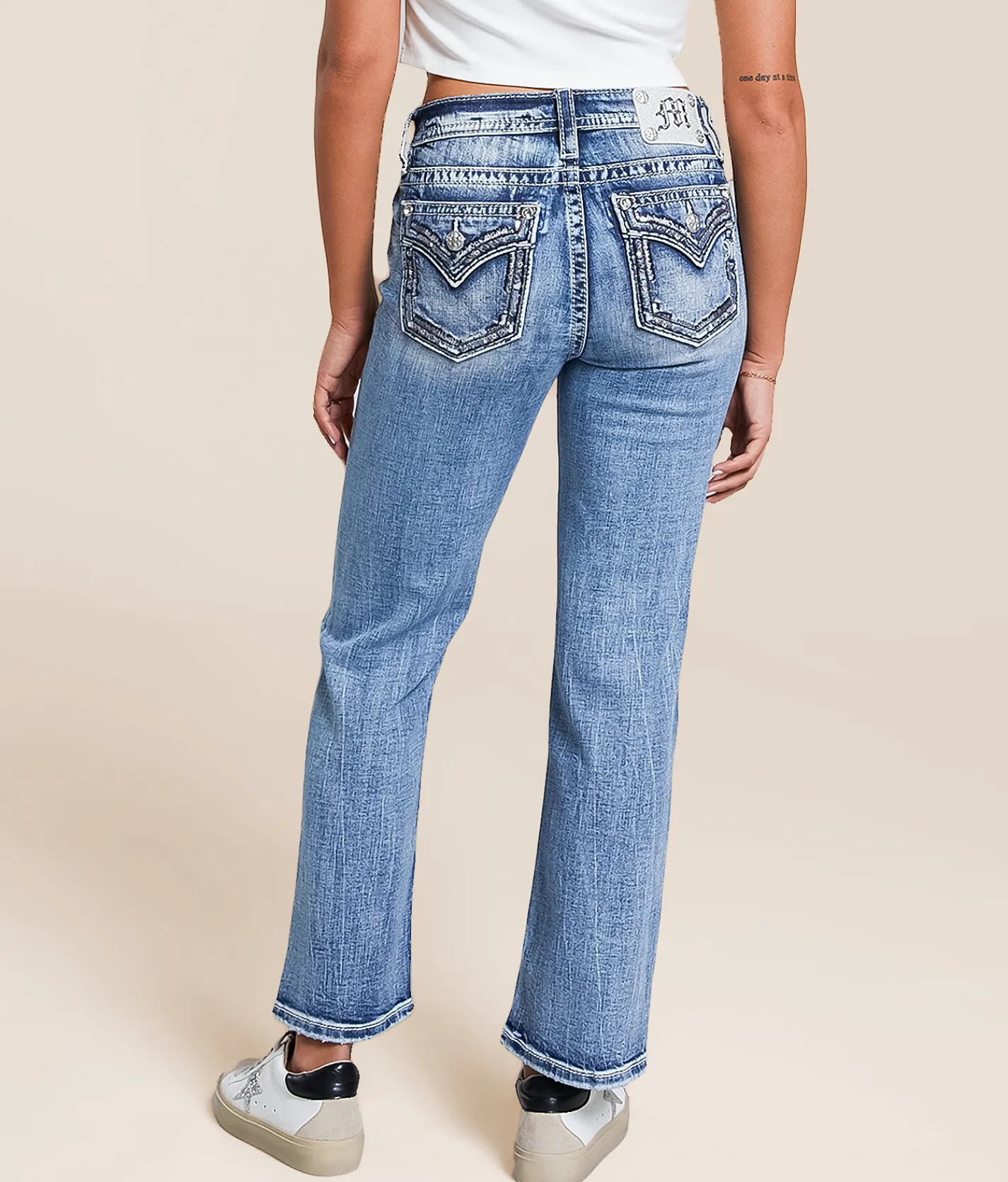 Miss Me Universal Cropped Straight Stretch Jean M819C Hot