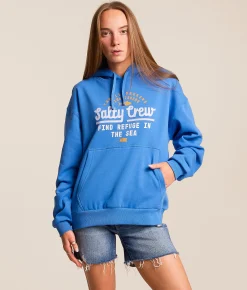 Tops | Salty Crew Unscripted Hooded Sweatshirt Bold Blue