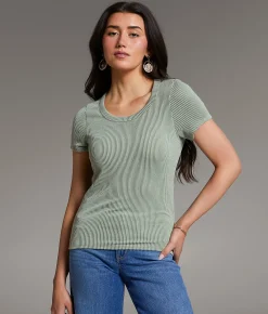 BKE Urban Ribbed Top New Taupe Best