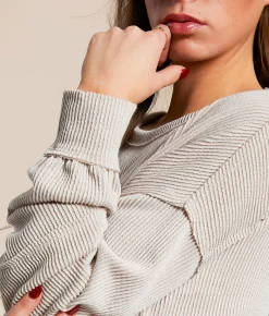Tops | BKE Urban Textured Top Oat