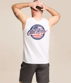 Tops | Old Row USA Circle Tank Top White