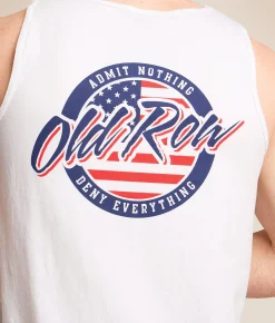 Tops | Old Row USA Circle Tank Top White
