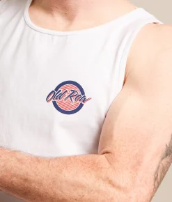 Tops | Old Row USA Circle Tank Top White