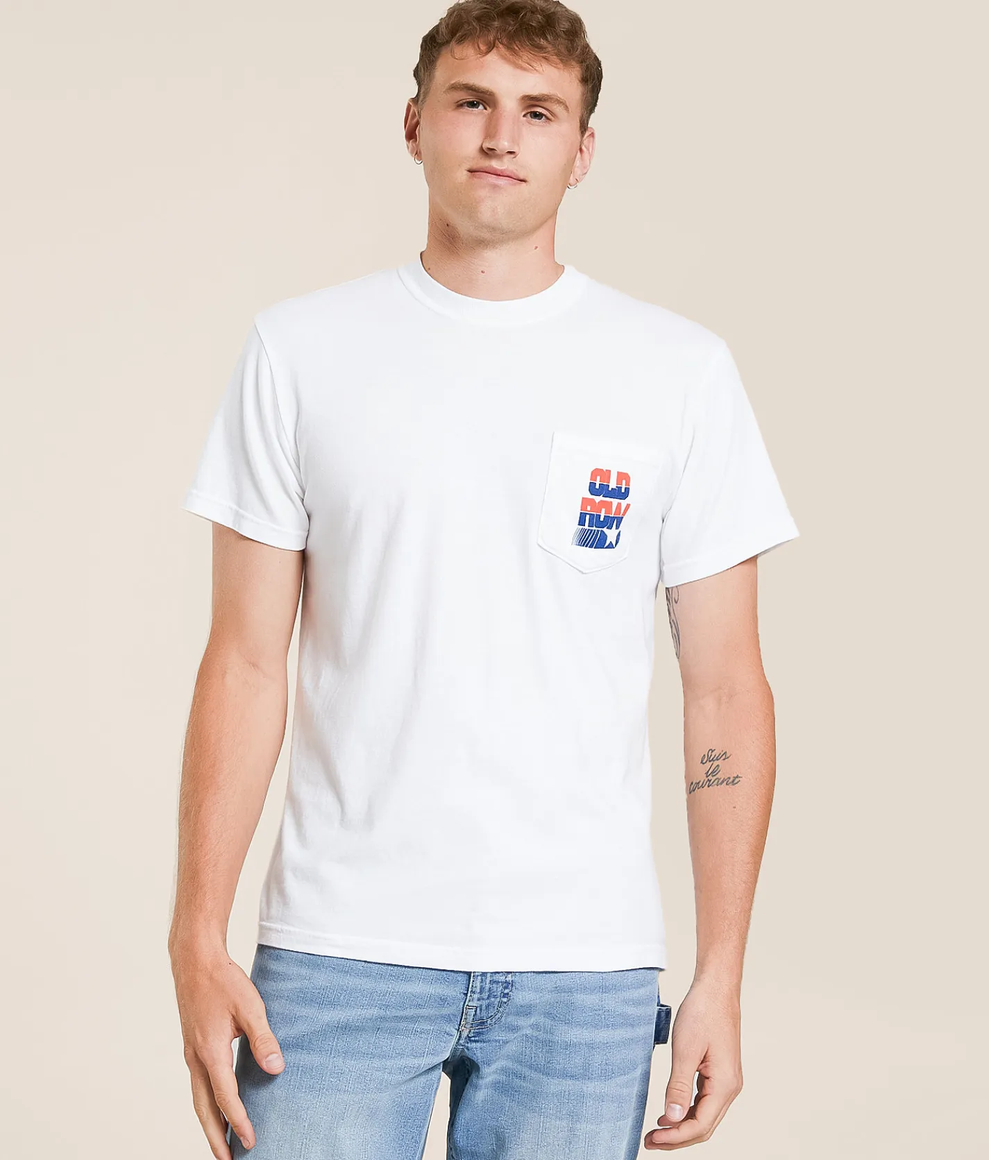 Old Row USA Drinking Team T-Shirt White