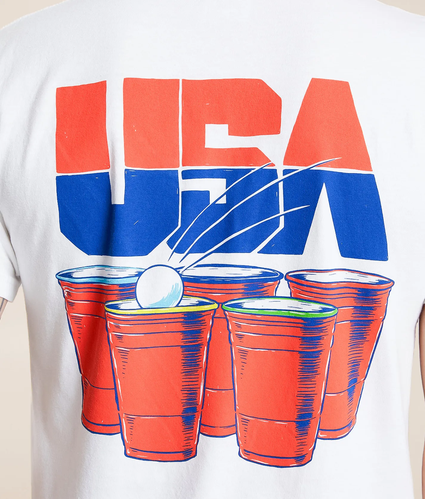 Old Row USA Drinking Team T-Shirt White