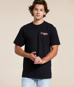 Tops|Graphic T-Shirts | Seager USA Russ T-Shirt Vintage Black