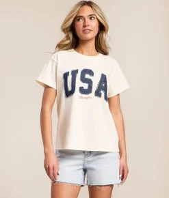 Tops | Wrangler® USA T-Shirt Egret