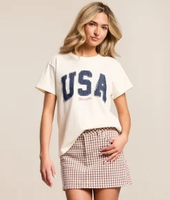 Tops | Wrangler® USA T-Shirt Egret