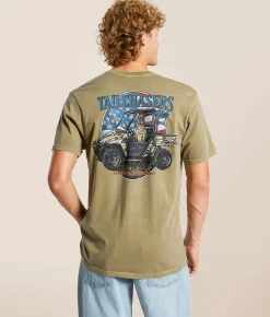 Tops|Graphic T-Shirts | Tail Chasers Club UTV Dog T-Shirt Fallen Rock Pigment Dye