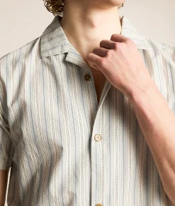 Tops | Rhythm Vacation Stripe Shirt Natural