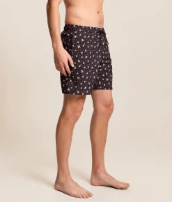 RVCA VA Floral Stretch Swim Trunks Pirate Black Hot