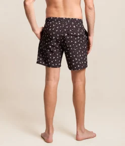 RVCA VA Floral Stretch Swim Trunks Pirate Black Hot